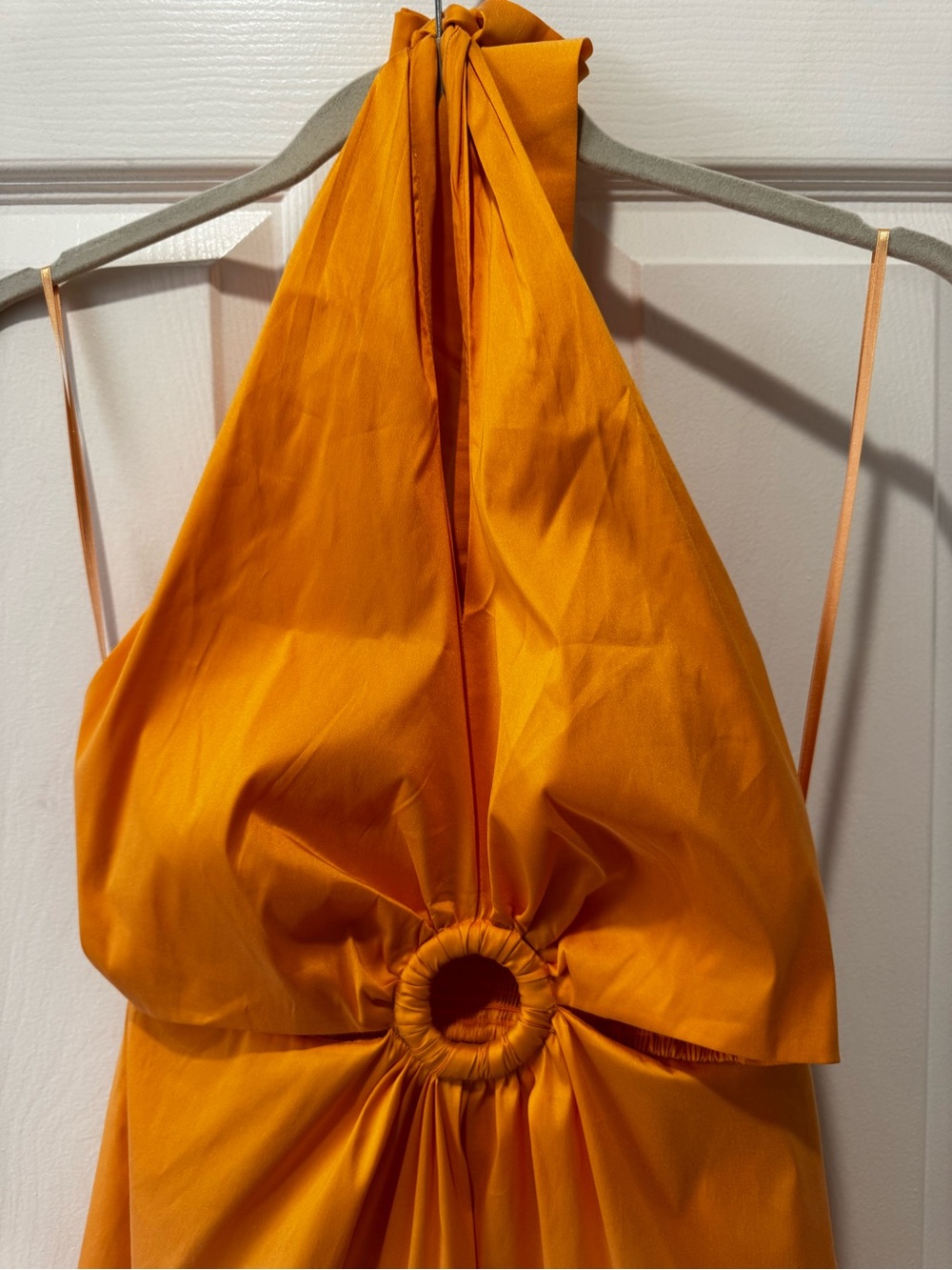 J. Crew Collection Taffeta O-ring Cutout Halter Neck Maxi Dress 4 - Picture 10 of 11